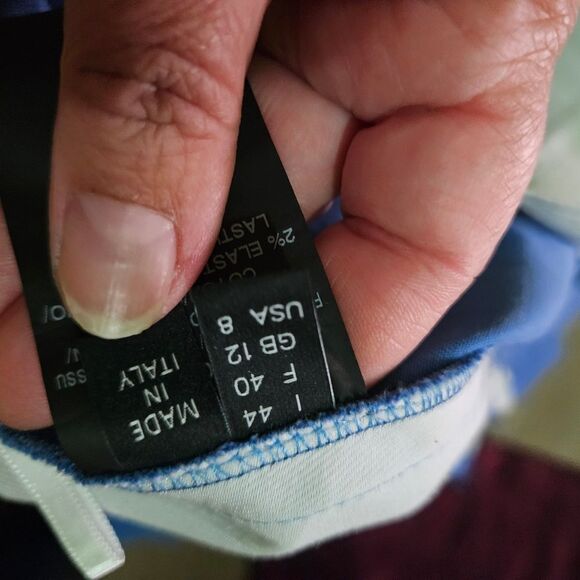 Derek Lam Striped Wide Leg  Culottes Trouser in Blue size 8 - Picture 6 of 8